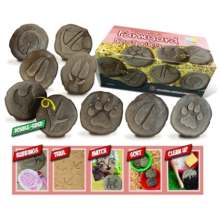 Yellow Door Lets Investigate Farmyard Footprints Stone, 8 Pieces 1065